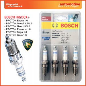 Proton Car Spark Plug Bosch HR7DCX+ Super Plus - Automotive Spare Parts Malaysia