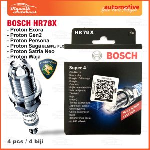 Proton Exora Gen2 Persona Saga Satria-Neo Waja Car Campro Engine Spark Plug Bosch HR78X 01 | Automotive Spare Parts Malaysia