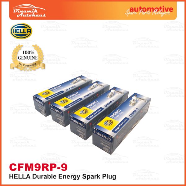 Perodua Myvi 1.3cc / 1.5cc Car Spark Plug Hella Energy Durable CFM9RP-9 (4pcs) - Image 2