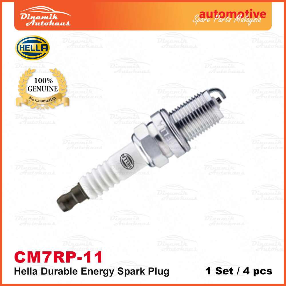 Toyota Wish 1.8cc Year 2002 Onward Car Spark Plug German Hella Energy CM7RP-11 (4pcs) - Image 2