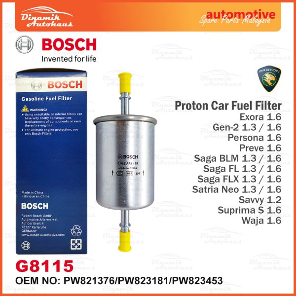 Bosch Fuel Filter Proton Waja / Exora / Persona / Preve / Satria Neo / Gen 2 / Suprima S / Savvy / Saga BLM / FL / FLX - Image 2
