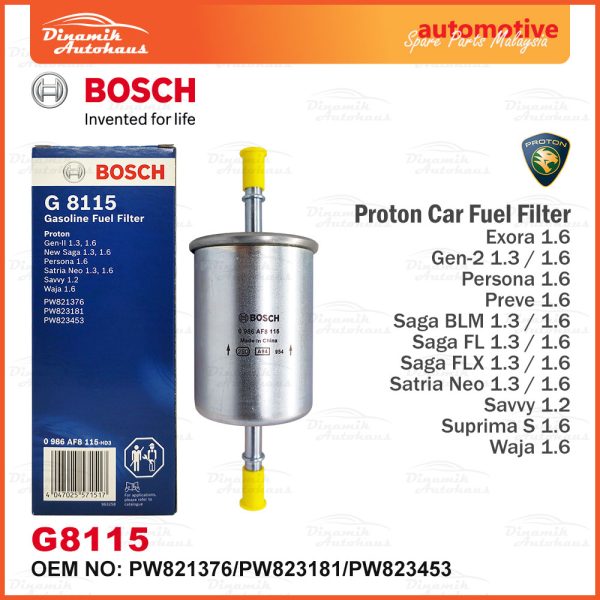 Bosch Fuel Filter Proton Waja / Exora / Persona / Preve / Satria Neo / Gen 2 / Suprima S / Savvy / Saga BLM / FL / FLX - Image 3