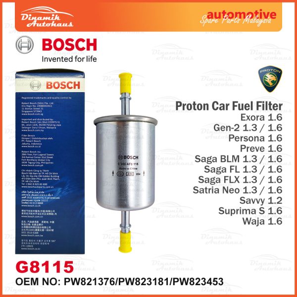 Bosch Fuel Filter Proton Waja / Exora / Persona / Preve / Satria Neo / Gen 2 / Suprima S / Savvy / Saga BLM / FL / FLX - Image 4