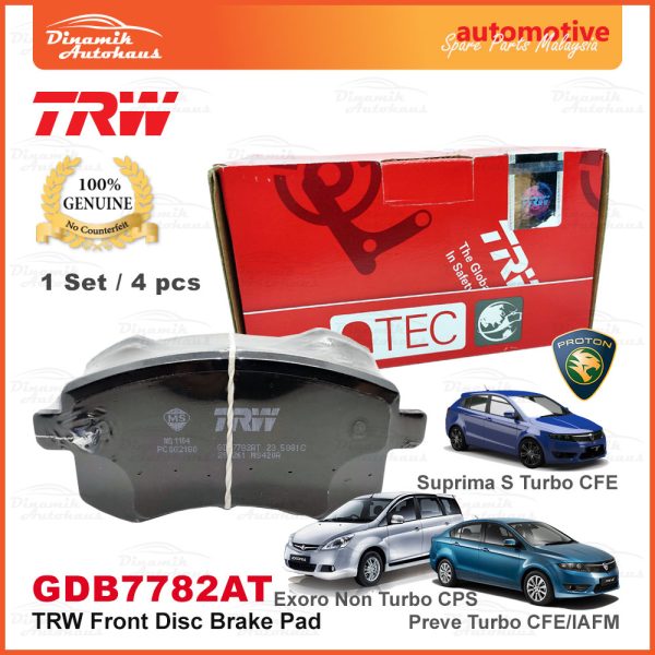 Proton Preve Suprima S Turbo CPE Exora CPS TRW Front Brake Pad 01