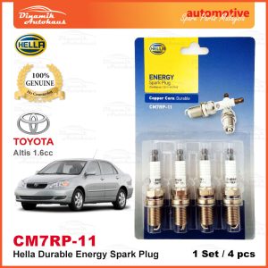 Toyota Vios 1.5cc Year 2002 Onward Car Spark Plug German Hella Energy CM7RP-11 (4pcs)