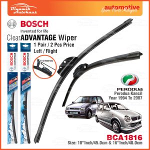 Perodua Kancil Wiper Size Bosch Clear Advantage Wiper BCA1816