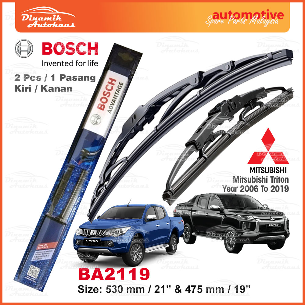 Mitsubishi Triton Car Windshield Front Wiper Bosch Advantage Wiper BA2119