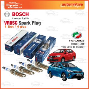 Bosch Spark Plug VR8SC Perodua Bezza 1.3cc Car Engine