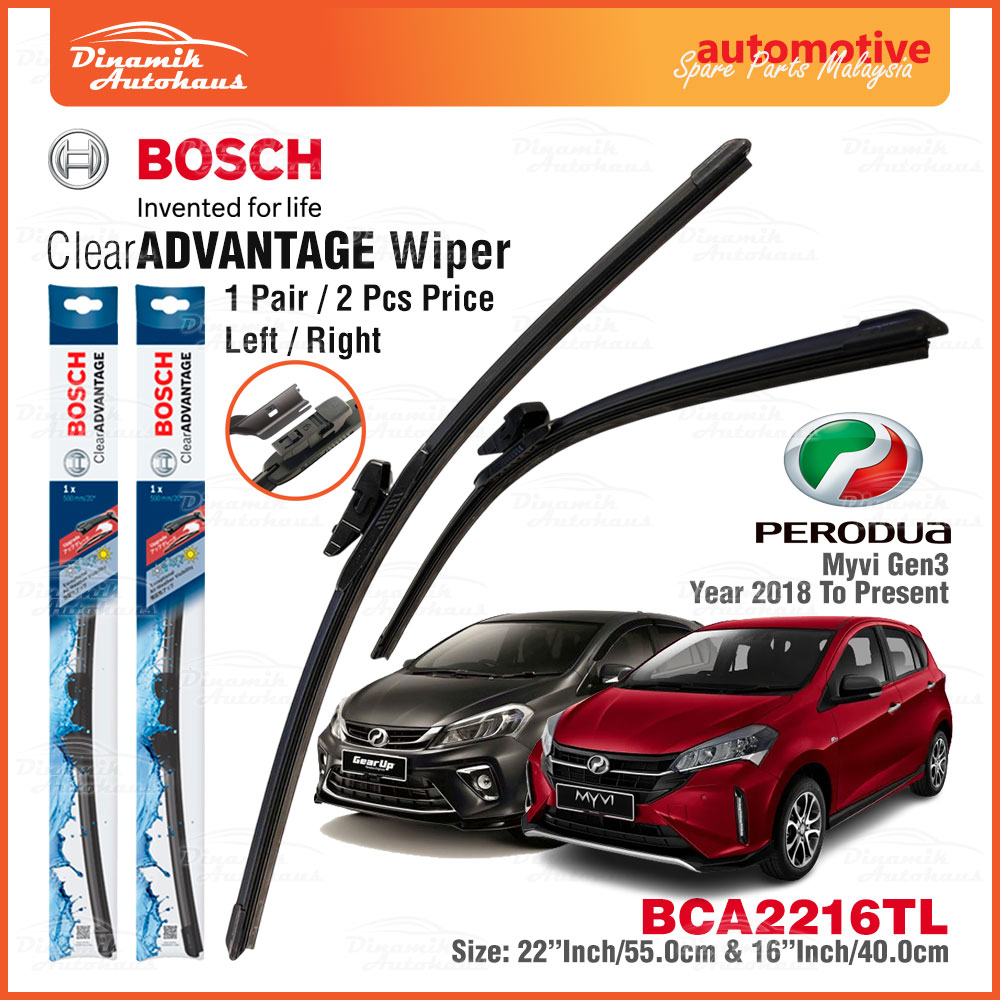 Perodua Myvi Gen3 Front Windshield Wiper Bosch-Clear Advantage BCA2216TL